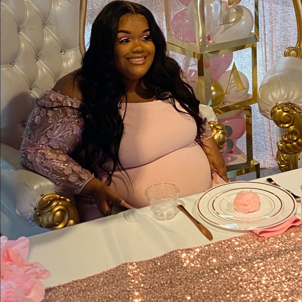 Babyshower mermaid dress floor length